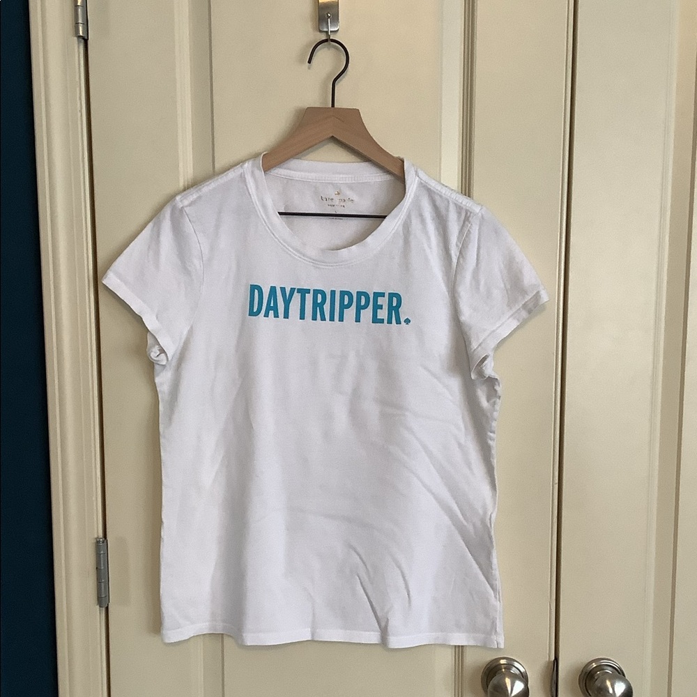 Kate Spade Daytripper White Tee Size Large